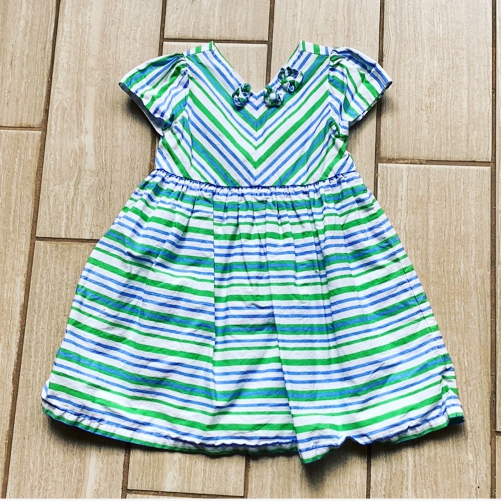 Gymboree Green/Blue Stripe Dress